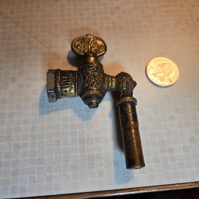 Antique Victorian Brass Gas Valve