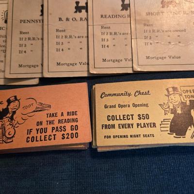 Vintage Monopoly Game Pieces and Parts