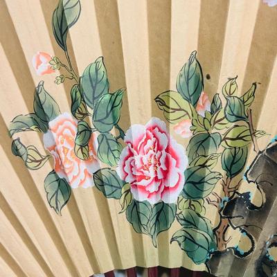 Vintage LARGE Asian Decorative Wall Folding Fan