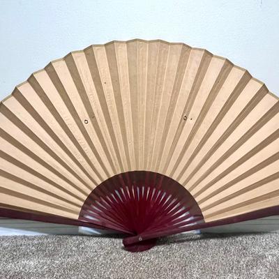 Vintage LARGE Asian Decorative Wall Folding Fan