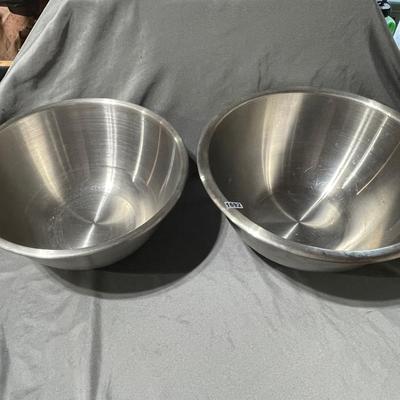 2 large galvanized bowls