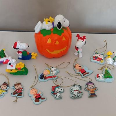 Snoopy holiday ornaments - Christmas and Halloween
