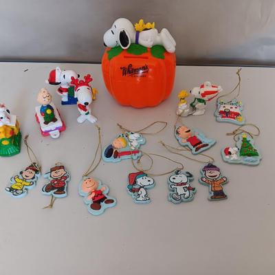 Snoopy holiday ornaments - Christmas and Halloween