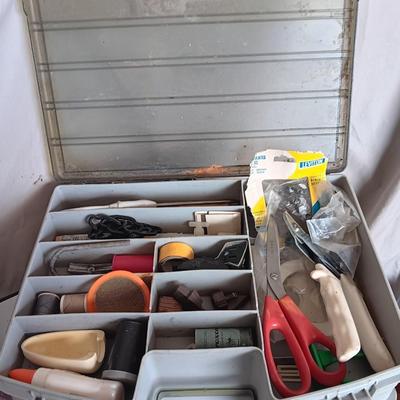 Variety of household hardware in divided organizing case