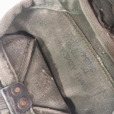 Military issued canvass ammo bags with belts and shoulder straps