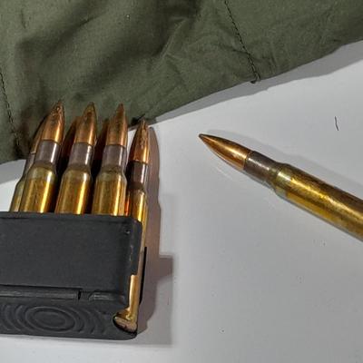 Ammunition in a bandoleer - 8 round clips - CAL 30 BALL M2