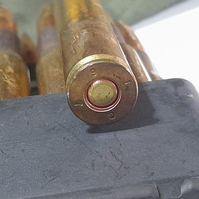 Ammunition in a bandoleer - 8 round clips - CAL 30 BALL M2