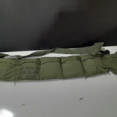 Ammunition in a bandoleer - 8 round clips - CAL 30 BALL M2