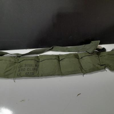 Ammunition in a bandoleer - 8 round clips - CAL 30 BALL M2