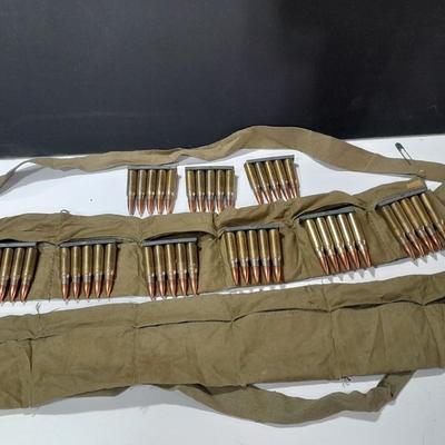 Assortment of Ammunition in bandoleers = 5 round clips