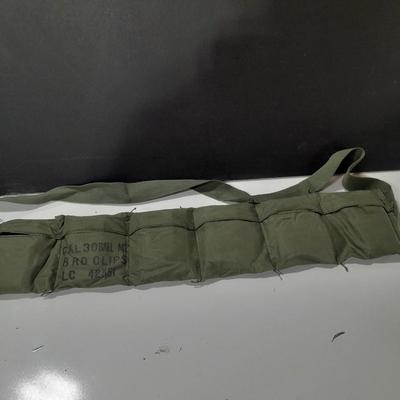 Ammunition in Bandoleer - 8 round clips - CAL 30 BALL M2