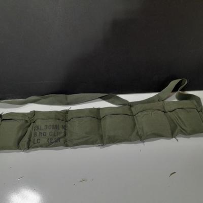 Ammunition in Bandoleer - 8 round clips - CAL 30 BALL M2
