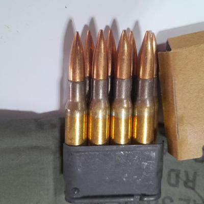 Ammunition in Bandoleer - 8 round clips - CAL 30 BALL M2