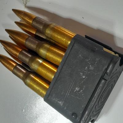 Ammunition in bandoleer CAL 30 BALL M2 8 round clips