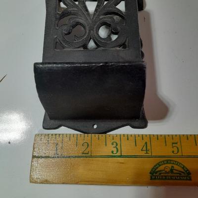 Decorative cast Iron match keeper - wall mount