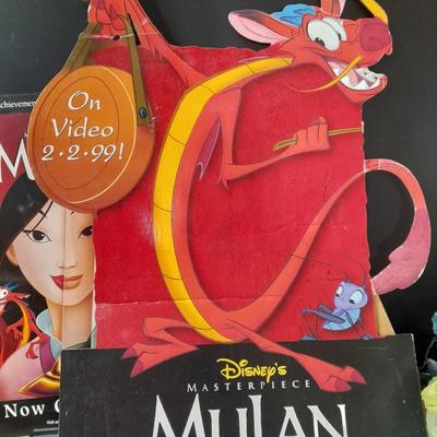 Disney Mulan collectibles - movie poster stand up - Valentines cards and more