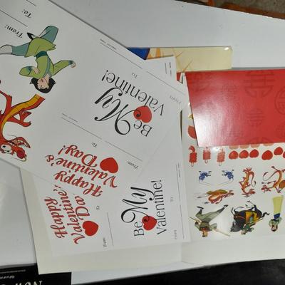 Disney Mulan collectibles - movie poster stand up - Valentines cards and more