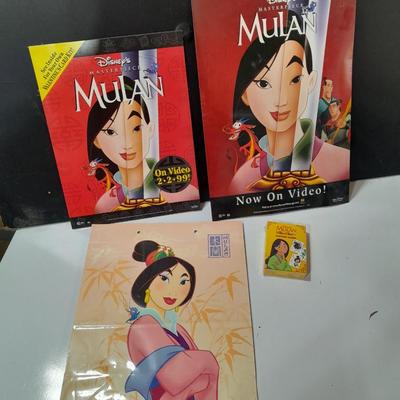 Disney Mulan collectibles - movie poster stand up - Valentines cards and more