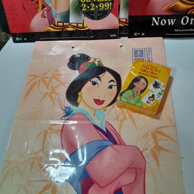 Disney Mulan collectibles - movie poster stand up - Valentines cards and more