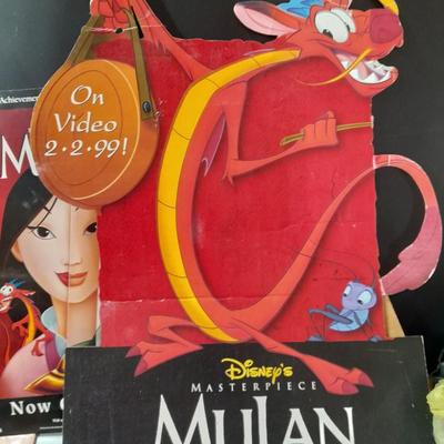 Disney Mulan collectibles - movie poster stand up - Valentines cards and more