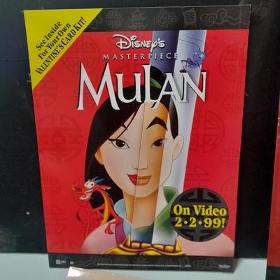 Disney Mulan collectibles - movie poster stand up - Valentines cards and more