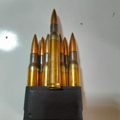 Ammunition in bandoleer - 30 BALL M2 8 rounds per clip