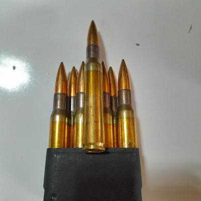 Ammunition in bandoleer - 30 BALL M2 8 rounds per clip