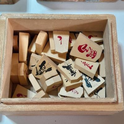 Shogi Koma Japanese shogi chess pieces - GO game pieces with wooden boxes - 2 decks of Japan playing cards