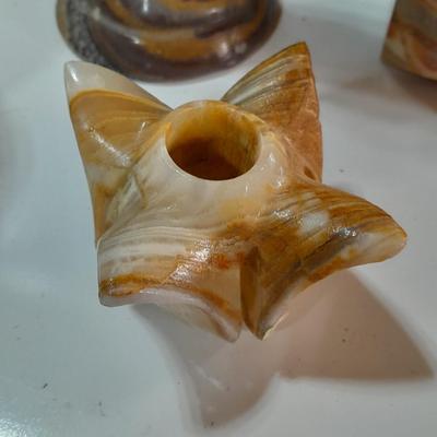 Onyx Agate Stone Decorations - Vases - candle stick holders - pen organizer block