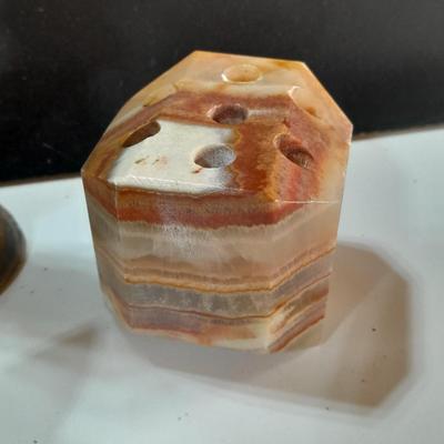 Onyx Agate Stone Decorations - Vases - candle stick holders - pen organizer block