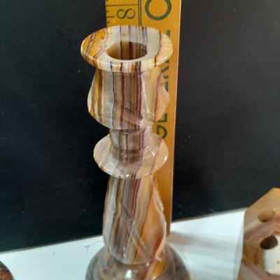 Onyx Agate Stone Decorations - Vases - candle stick holders - pen organizer block