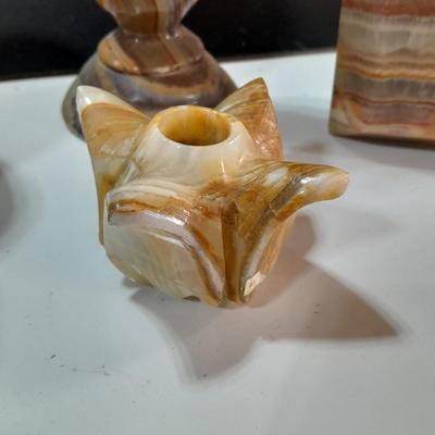 Onyx Agate Stone Decorations - Vases - candle stick holders - pen organizer block