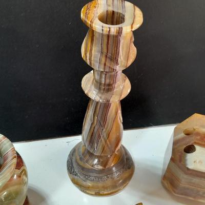 Onyx Agate Stone Decorations - Vases - candle stick holders - pen organizer block