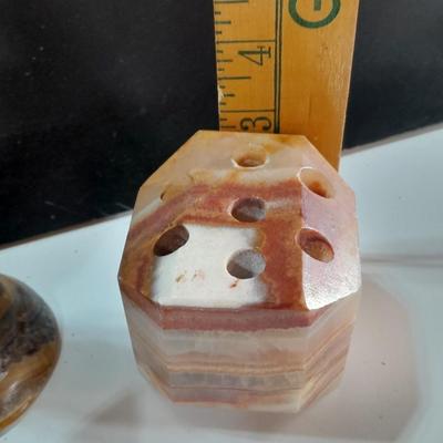 Onyx Agate Stone Decorations - Vases - candle stick holders - pen organizer block