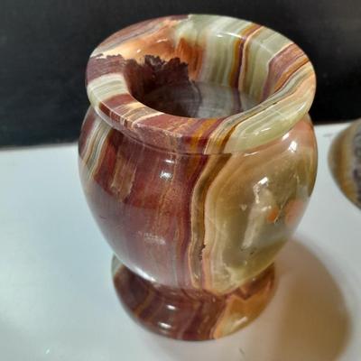 Onyx Agate Stone Decorations - Vases - candle stick holders - pen organizer block