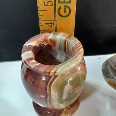 Onyx Agate Stone Decorations - Vases - candle stick holders - pen organizer block