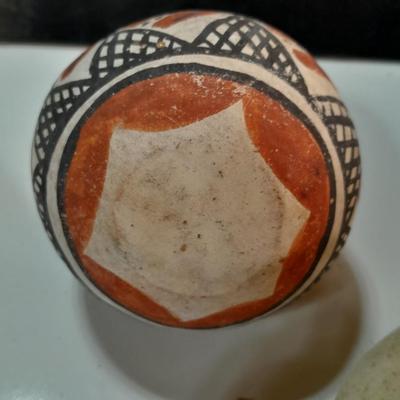 Native American pottery - signed UTE - and other vases - wolf pottery
