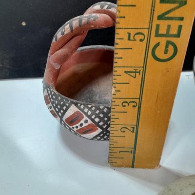 Native American pottery - signed UTE - and other vases - wolf pottery