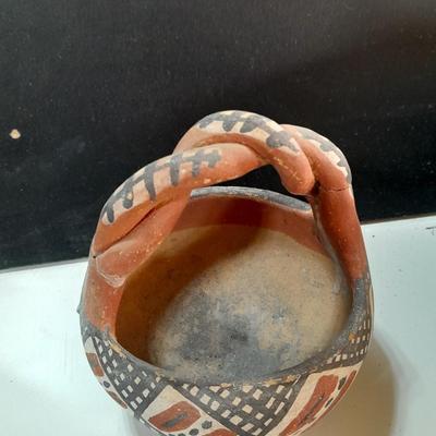 Native American pottery - signed UTE - and other vases - wolf pottery