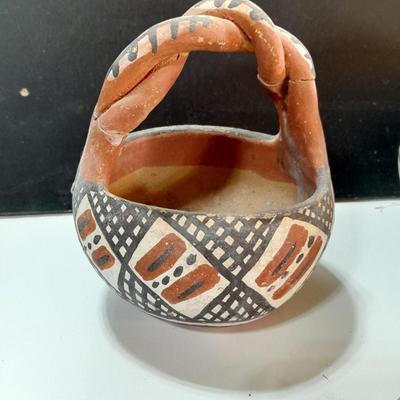 Native American pottery - signed UTE - and other vases - wolf pottery