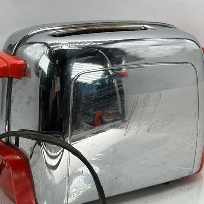 Vintage Kenmore 344-6332 Toaster Red/ Chrome 2 Slice