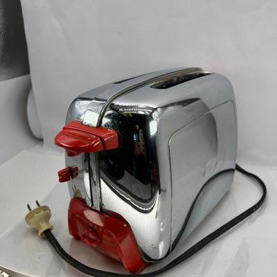 Vintage Kenmore 344-6332 Toaster Red/ Chrome 2 Slice