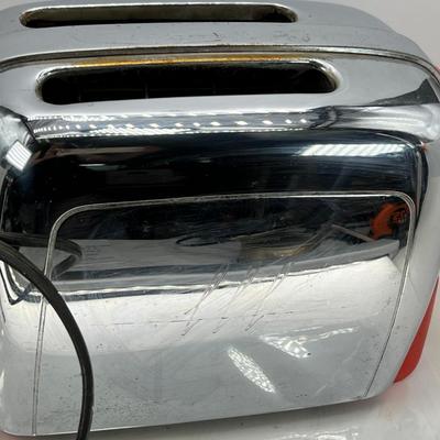 Vintage Kenmore 344-6332 Toaster Red/ Chrome 2 Slice