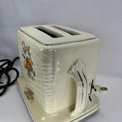 1937 Porcelier Basket Weave China Toaster