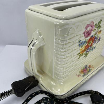 1937 Porcelier Basket Weave China Toaster
