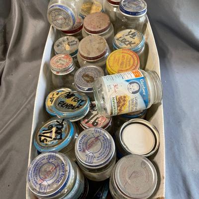 Empty baby food jars