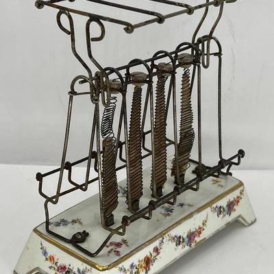 Antique 1908 Decorated Porcelain GE Toaster D12 Model A
