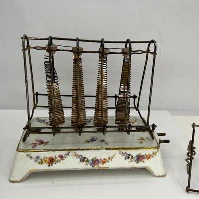 Antique 1908 Decorated Porcelain GE Toaster D12 Model A