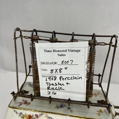 Antique 1908 Decorated Porcelain GE Toaster D12 Model A