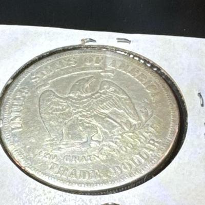 1875 SEATED LIBERTY 1$ U.S. coin Scarce Date Au 58